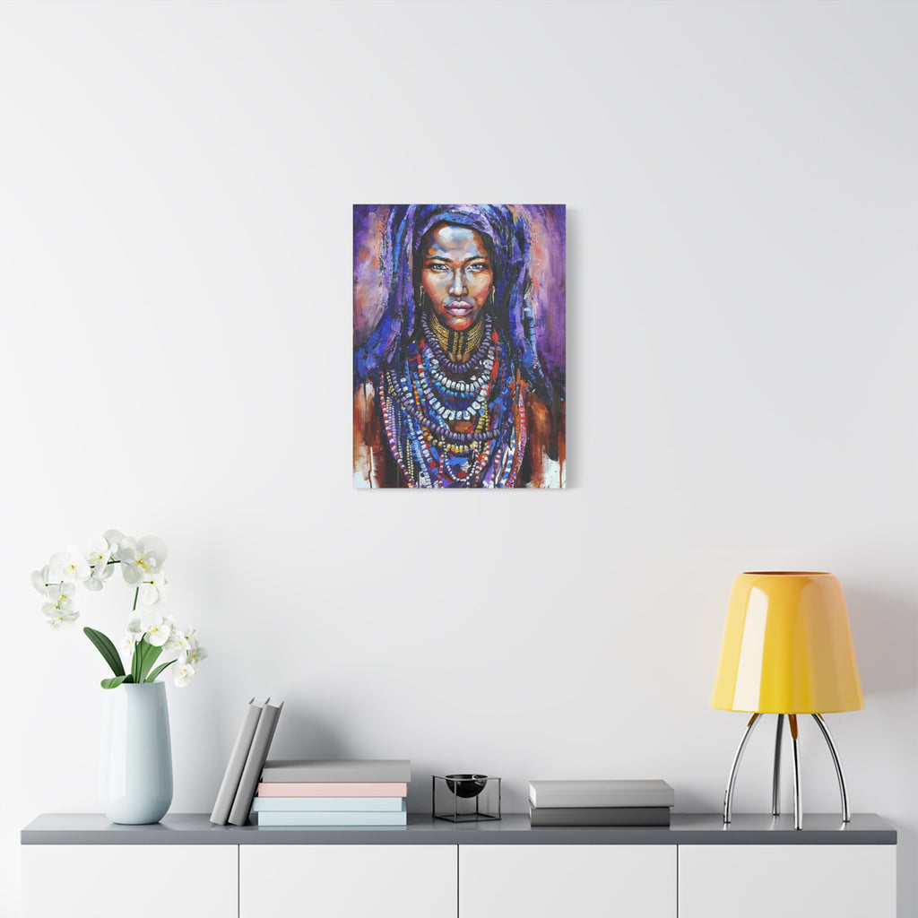 Tribal Queen Canvas Art - Stunning Portrait for Your Space - TheKaraHan