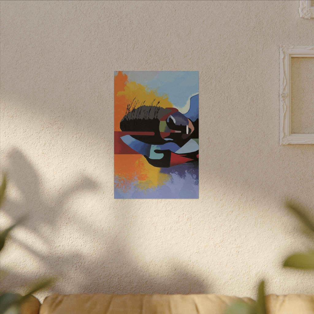 Abstract Guitar Art Canvas - Colorful Modern Music Wall Decor for Your Space - TheKaraHan